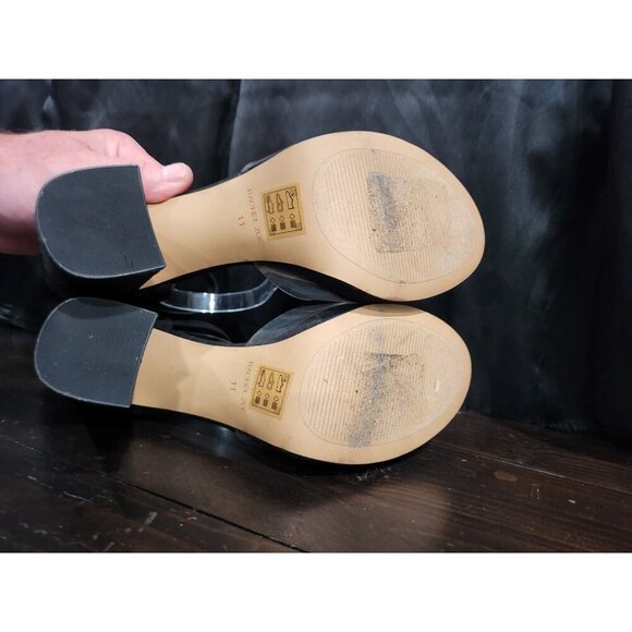 Rachel Zoe Black Ankle Strap Block Heel Sandals/Sz. 11, NWOB - Picture 6 of 9